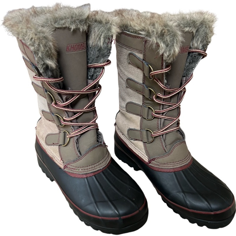 KHOMBU North Star Waterproof Winter Snow Boots Faux Fur Lined Women’s 7